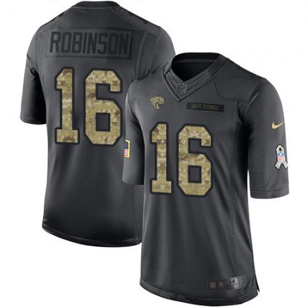 Nike Jaguars #16 Denard Robinson Black Youth Stitched NFL Limited 2016 Salute to Service Jersey