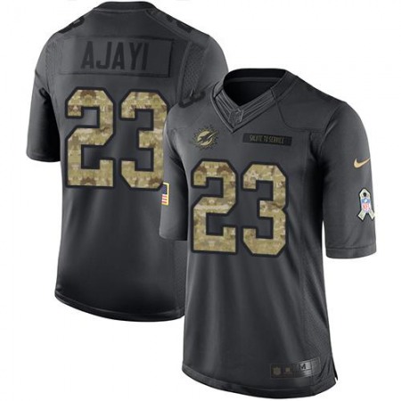 Nike Dolphins #23 Jay Ajayi Black Youth Stitched NFL Limited 2016 Salute to Service Jersey