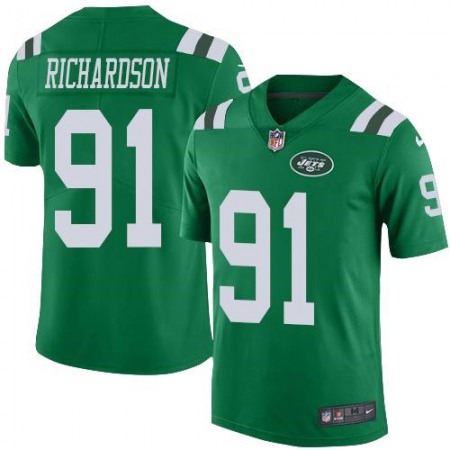 Nike Jets #91 Sheldon Richardson Green Youth Stitched NFL Elite Rush Jersey