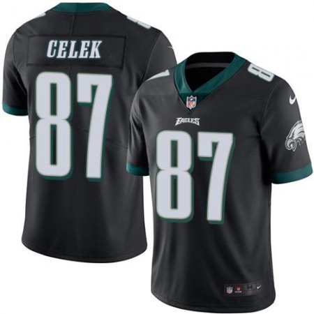 Nike Eagles #87 Brent Celek Black Youth Stitched NFL Limited Rush Jersey