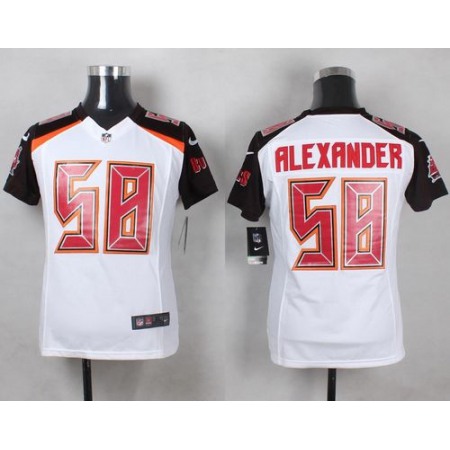 Nike Buccaneers #58 Kwon Alexander White Youth Stitched NFL New Elite Jersey