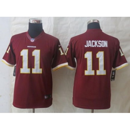 Nike Redskins #11 DeSean Jackson Burgundy Red Team Color Youth Stitched NFL Limited Jersey