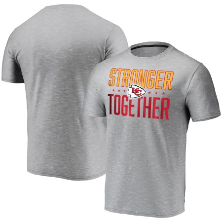 Men's Kansas City Chiefs Grey Charcoal Stronger Together T-Shirt