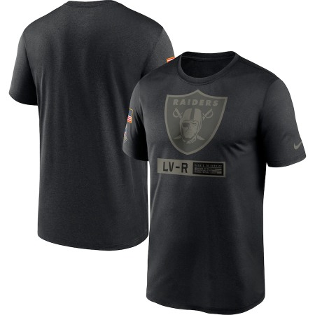 Men's Las Vegas Raiders 2020 Black Salute To Service Performance T-Shirt