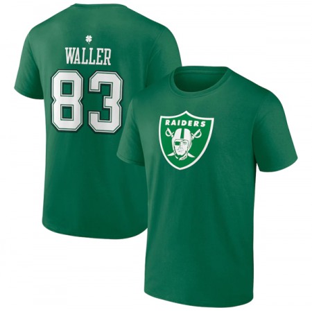 Men's Las Vegas Raiders #83 Darren Waller Green St. Patrick's Day Icon Player T-Shirt