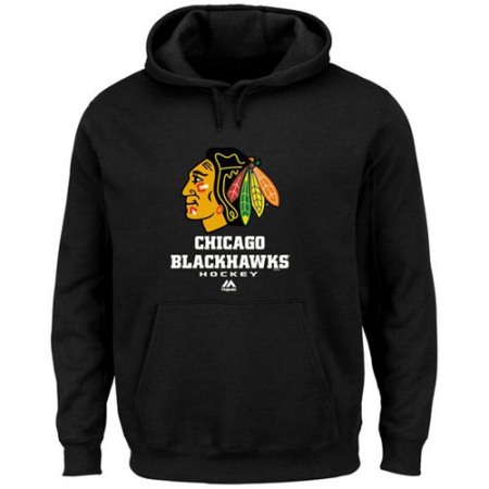 Chicago Blackhawks Majestic Critical Victory VIII Fleece Hoodie Black