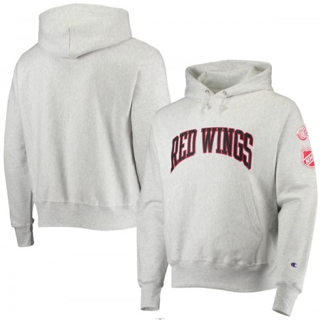 Men's Detroit Red Wings Champion Gray O&B Capsule II Pullover Hoodie