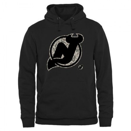 Men's New Jersey Devils Black Rink Warrior Pullover Hoodie