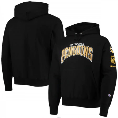 Men's Pittsburgh Penguins Champion Black O&B Capsule II Pullover Hoodie