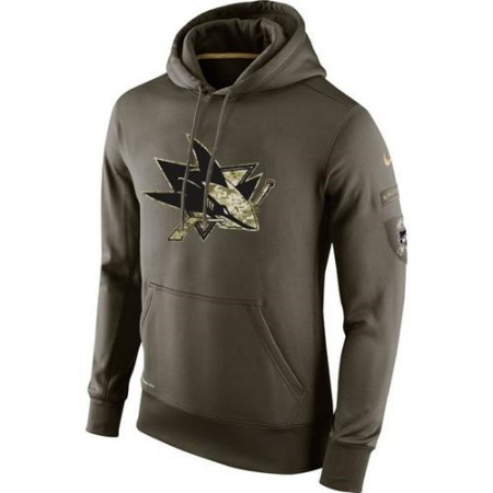 Men's San Jose Sharks Nike Salute To Service NHL Hoodie