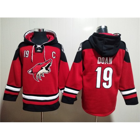 Arizona Coyotes #19 Shane Doan Red Ageless Must-Have Lace-Up Pullover Hoodie