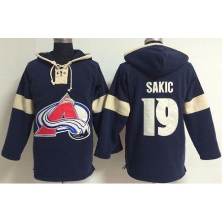 Colorado Avalanche #19 Joe Sakic Blue Pullover NHL Hoodie