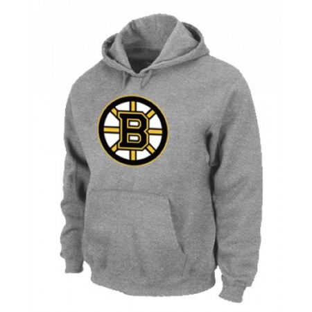 NHL Boston Bruins Big & Tall Logo Pullover Hoodie Grey