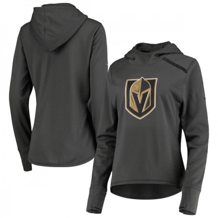 Women's Vegas Golden Knights Branded Gray Pro Rinkside Logo Transitional Pullover Hoodie