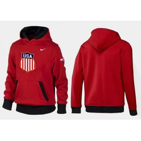 Olympic Team USA Pullover Hoodie Red & Black