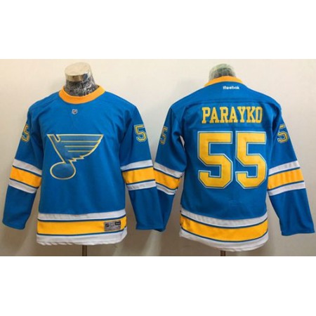 Blues #55 Colton Parayko Light Blue 2017 Winter Classic Stitched Youth NHL Jersey