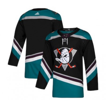 Men's Anaheim Ducks Blank Black/Teal Stitched Jersey