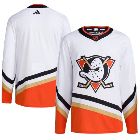 Men's Anaheim Ducks Blank White 2022-23 Reverse Retro Stitched Jersey