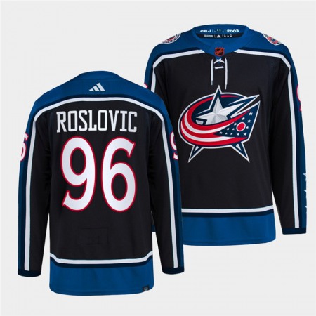 Men's Columbus Blue Jackets #96 Jack Roslovic Black 2022-23 Reverse Retro Stitched Jersey