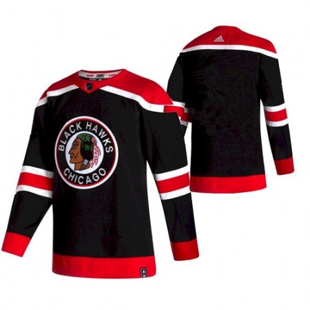 Men's Chicago Blackhawks Blank 2020-21 Black Reverse Retro Stitched Jersey