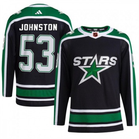 Men's Dallas Stars #53 Wyatt Johnston Black 2022-23 Reverse Retro Stitched Jersey