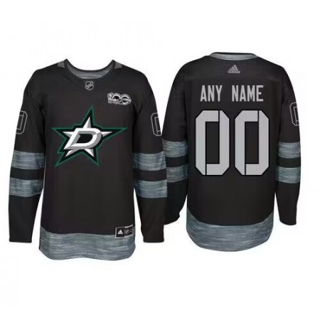 Men's Dallas Stars Custom Black 1917-2017 100th Anniversary Stitched Jersey