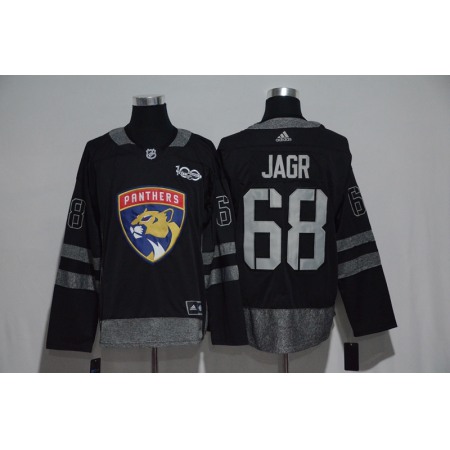 Florida Panthers #68 Jaromir Jagr Black Men's 1917-2017 100th Anniversary Stitched NHL Jersey