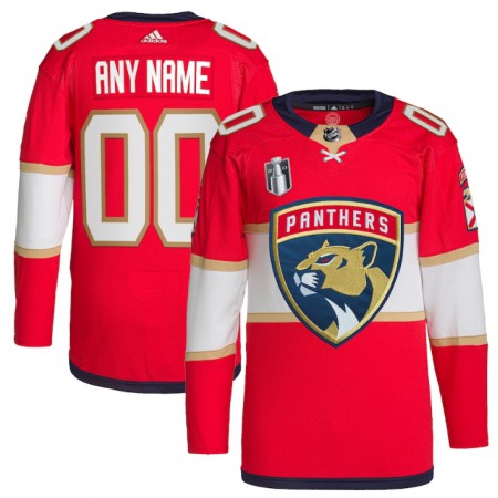 Men's Florida Panthers Active Player Custom Red 2023 Stanley Cup Final Stitched Jersey