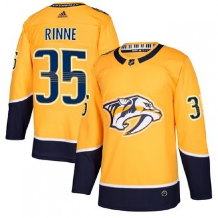 Men's Adidas Nashville Predators #35 Pekka Rinne Yellow Stitched NHL Jersey