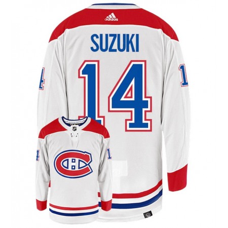 Men's Montreal Canadiens #14 Nick Suzuki White Stitched Jersey