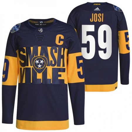 Men's Nashville Predators #59 Roman Josi 2022 Navy Stadium Series Breakaway Player Stitched Jersey