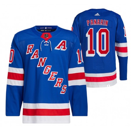 Men's New York Rangers #10 Artemi Panari Blue Stitched Jersey