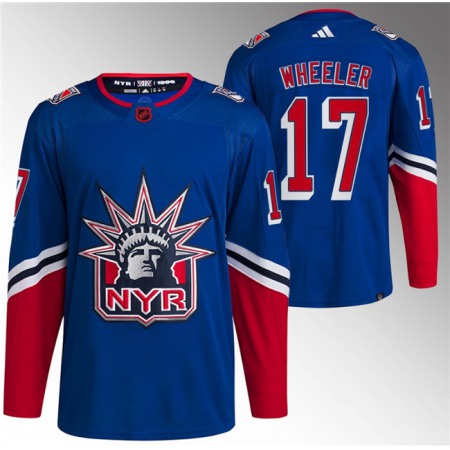 Men's New York Rangers #17 Blake Wheeler Blue Reverse Retro Stitched Jersey