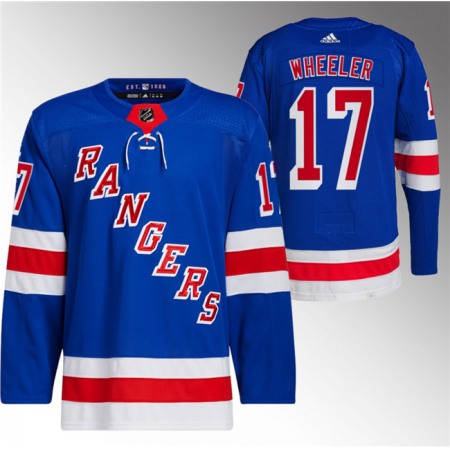 Men's New York Rangers #17 Blake Wheeler Royal Stitched Jersey