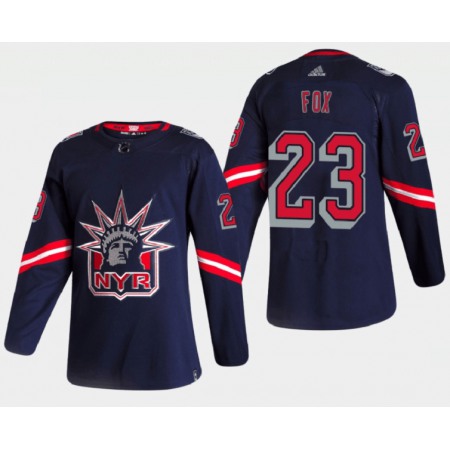 Men's New York Rangers #23 Adam Fox 2021 Navy Reverse Retro Stitched Jersey