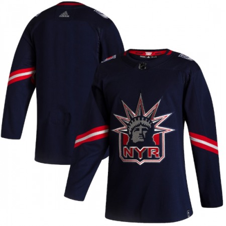 Men's New York Rangers Blank 2021 Navy Reverse Retro Stitched Jersey