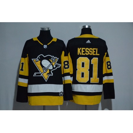 Men's Pittsburgh Penguins #81 Phil Kessel Black Adidas Stitched NHL Jersey