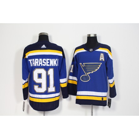 Men's Adidas St. Louis Blues #91 Vladimir Tarasenko Navy Blue Stitched NHL Jersey