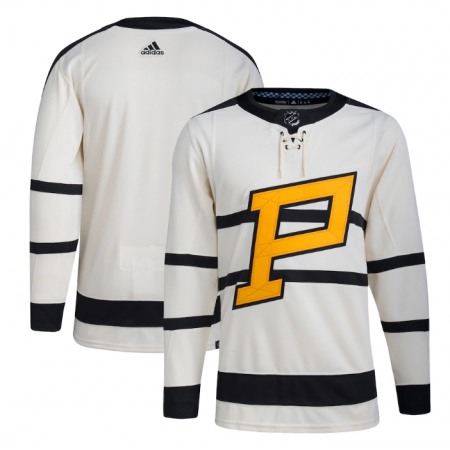 Men's Pittsburgh Penguins Blank Cream 2023 Winter Classic Stitched Jersey