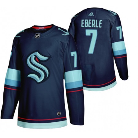 Men's Seattle Kraken #7 Jordan Eberle Navy Stitched Jersey