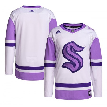 Men's Seattle Kraken Blank White/Purple Stitched Jersey