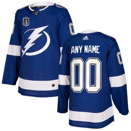 Men's Tampa Bay Lightning Active Player Custom 2022 Blue Stanley Cup Final Patch Stitched Jersey