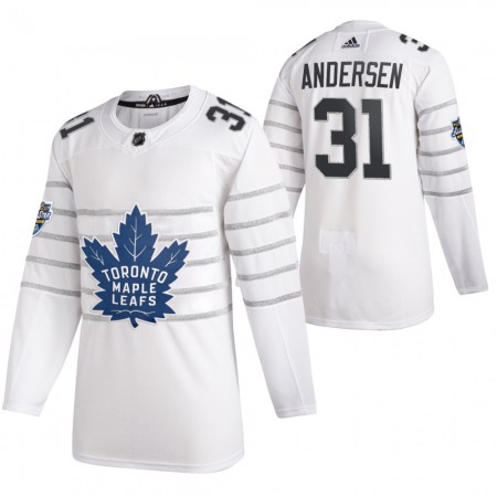 Men's Toronto Maple Leafs #31 Frederik Andersen 2020 White All Star Stitched NHL Jersey