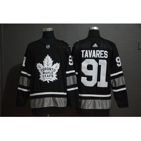 Men's Toronto Maple Leafs #91 John Tavares Black 2019 NHL All-Star Game Jersey