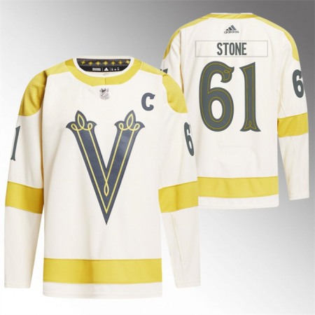 Men's Vegas Golden Knights #61 Mark Stone Cream 2024 Winter Classic Breakaway Stitched Jersey