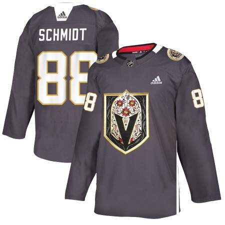 Men's Vegas Golden Knights #88 Nate Schmidt Grey Latino Heritage Night Stitched NHL Jersey