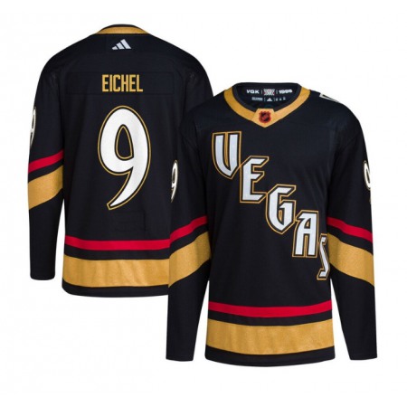 Men's Vegas Golden Knights #9 Jack Eichel Black 2022-23 Reverse Retro Stitched Jersey