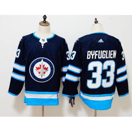 Men's Adidas Winnipeg Jets #33 Dustin Byfuglien Navy Stitched NHL Jersey