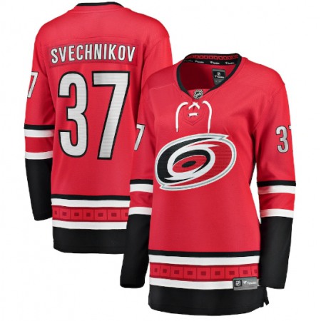 Women's Carolina Hurricanes #37 Andrei Svechnikov Red Home Stitched Jersey