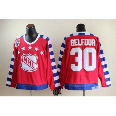 Blackhawks #30 ED Belfour Red All Star CCM Throwback 75TH Stitched NHL Jersey